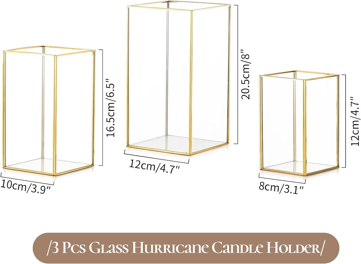 Hurricane Candle Holder Set of 3