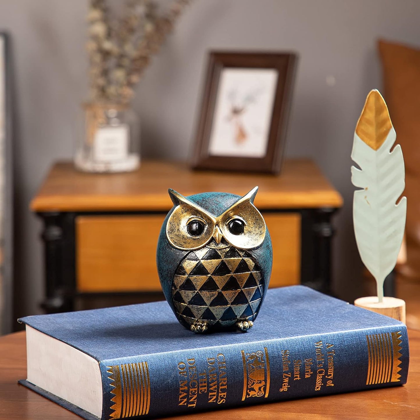 Leekung Owl Statue Home Decor